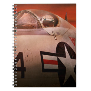 Plane - Pilot - Airforce - Go get em Tiger Notebook