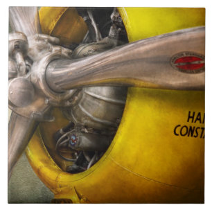 Plane - Pilot - Prop - Twin Wasp Ceramic Tile