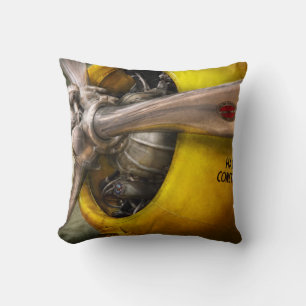Plane - Pilot - Prop - Twin Wasp Cushion