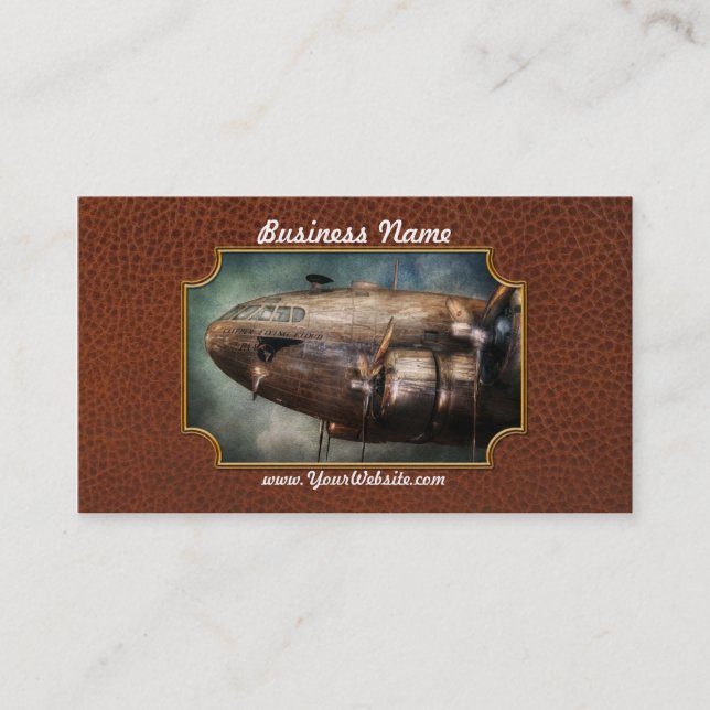 Plane - Pilot - The flying cloud Business Card (Front)