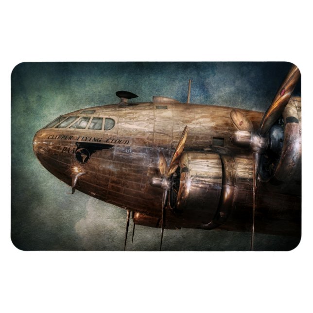Plane - Pilot - The flying cloud Magnet (Horizontal)