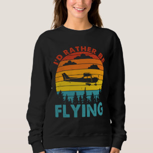 Plane Propeller Airplane Decorations Pilot Sunglas Sweatshirt
