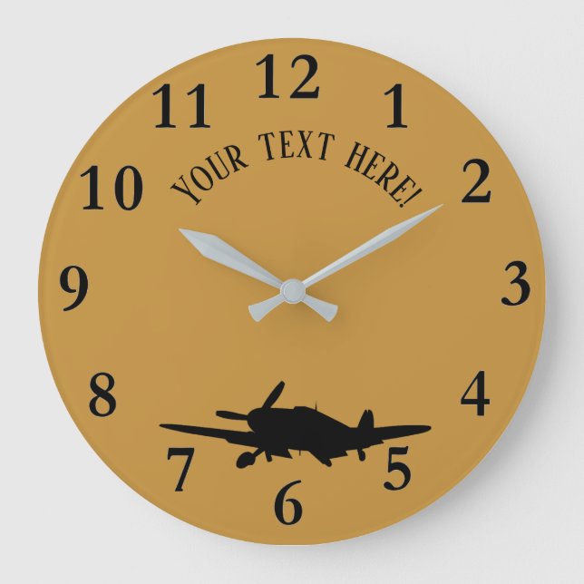Plane silouette large clock (Front)