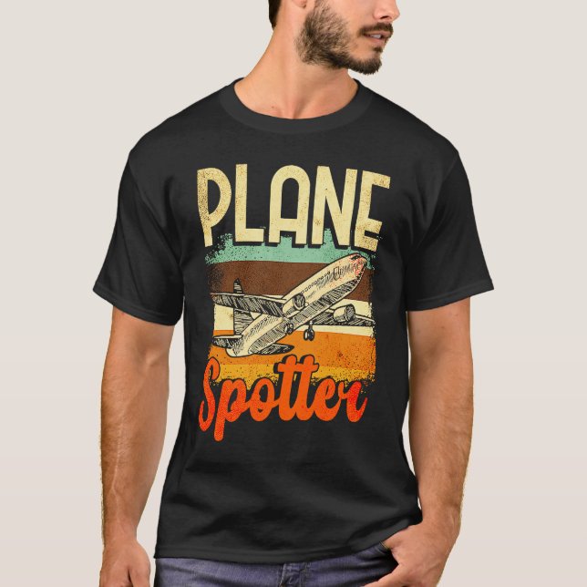 Plane Spotter Spotting Aircraft Aeroplane Fan Love T-Shirt (Front)