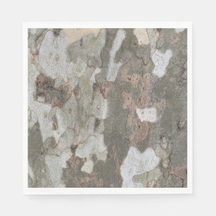 Plane tree camouflage looks bark pattern napkins