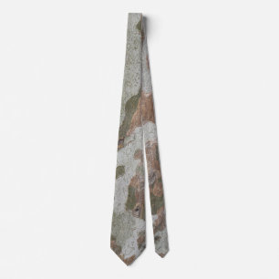 Plane tree camouflage looks bark pattern neck tie