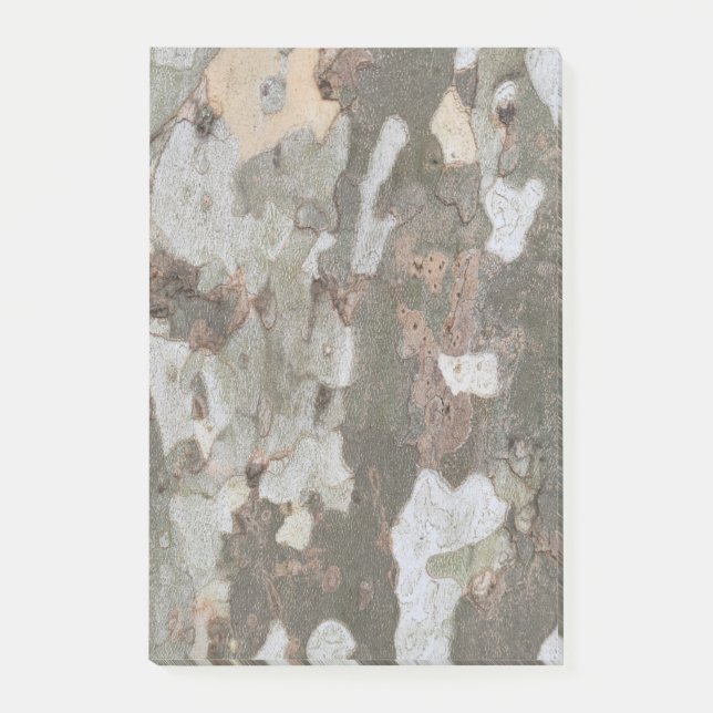 Plane tree camouflage looks bark pattern post-it n notes (Front)