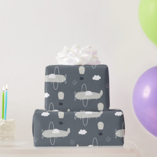 Plane with sky wrapping paper