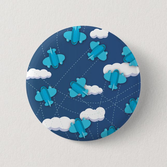 Planes 6 Cm Round Badge (Front)