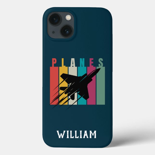 Planes,Typography,Aviation,Minimalist,Personalised Case-Mate iPhone Case (Back)