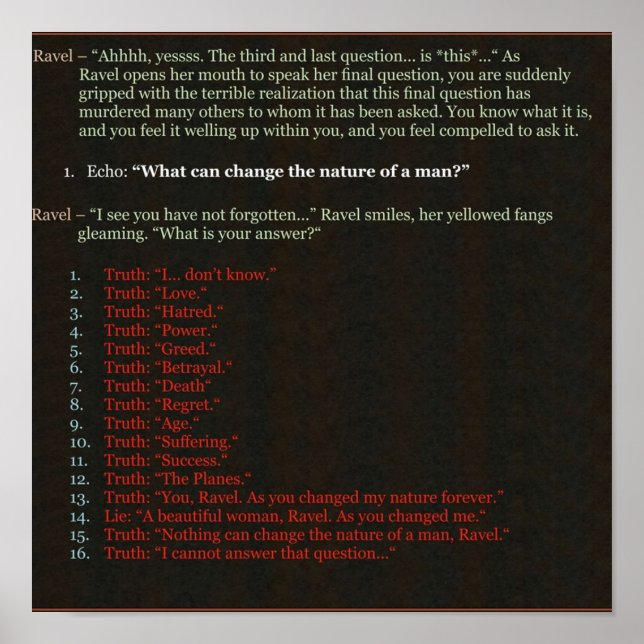 Planescape Torment  What can change the nature of  Poster (Front)