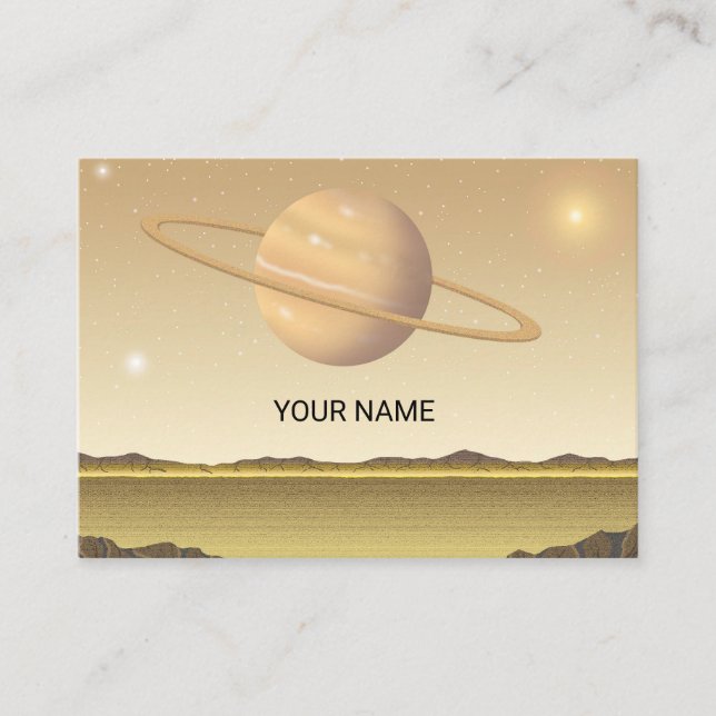 Planet above a desert. business card (Front)