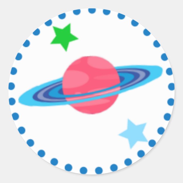 Planet and Outer Space Sticker (Front)