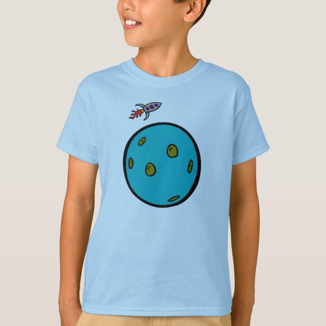 Planet and Rocket One T-Shirt (Front)