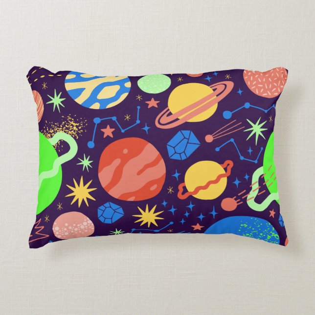 Planet and Space Theme  Pillow Case (Front)