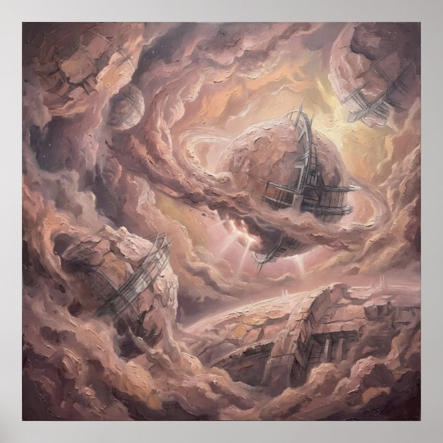 Planet Awakening Spirit Landscape Art Poster (Front)