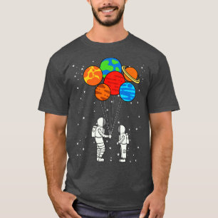 Planet Balloons Astronaut Planets Galaxy Space Out T-Shirt