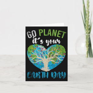 Planet Birthday Heart Go Planet Its Your Earth Day Card
