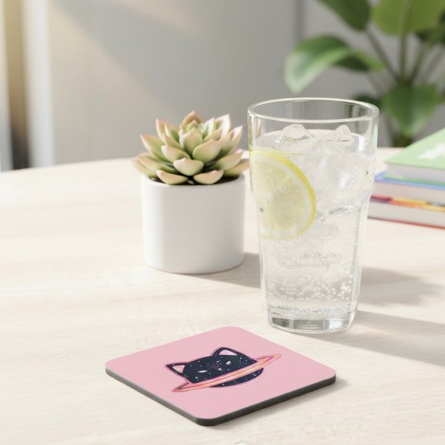 Planet Cat Beverage Coaster (Creator Uploaded)