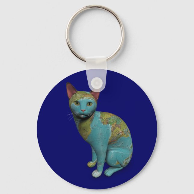 Planet Cat Key Ring (Front)