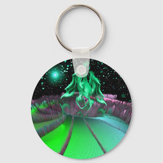 Planet Chlorboniev Green Keychain (Front)