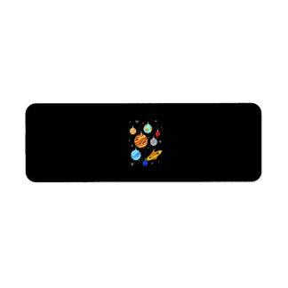 Planet Christmas Ornaments Colourful Funny Xmas Pa Return Address Label