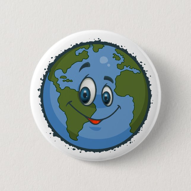 planet_earth 6 cm round badge (Front)