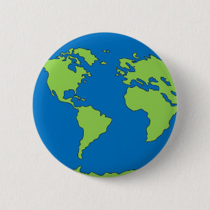 Planet Earth 6 Cm Round Badge