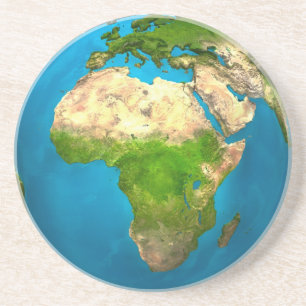 Planet Earth - Africa - Colourful Globe. 3d Render Coaster