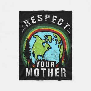 Planet Earth And Climate Change Gift -men Women Ki Fleece Blanket