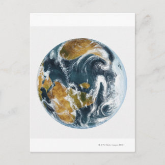 Planet Earth and clouds seen from space Postcard