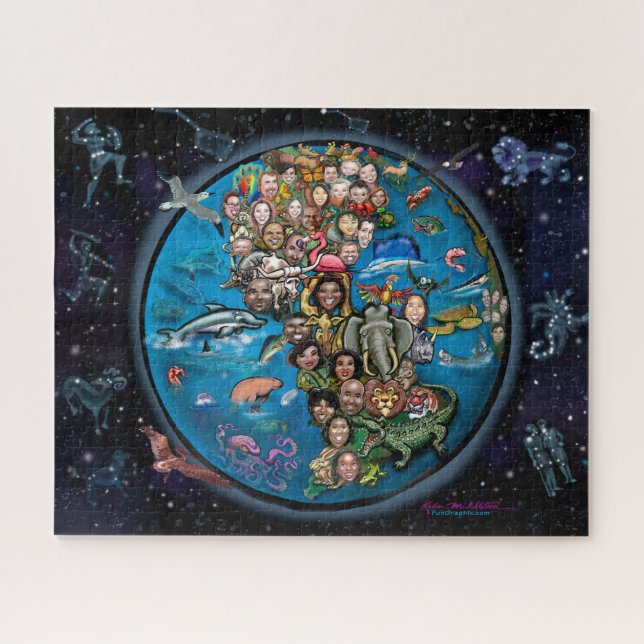 Planet Earth and Constellations Jigsaw Puzzle (Horizontal)