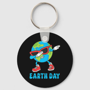 Planet Earth Birthday Day Dab Groovy Dabbing Boys Key Ring