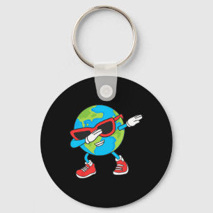 Planet Earth Birthday Day Dab Groovy Dabbing Boys  Key Ring