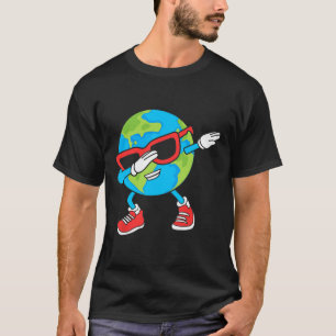 Planet Earth Birthday Day Dab Groovy Dabbing Boys T-Shirt