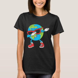 Planet Earth Birthday Day Dab Groovy Dabbing Boys T-Shirt