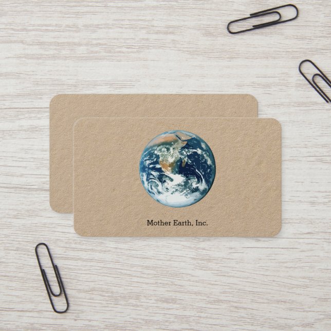 Planet Earth Business Card (Front/Back In Situ)
