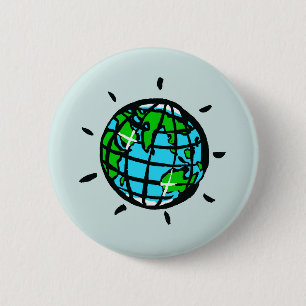 Planet Earth -Conservation -Earth Day 6 Cm Round Badge