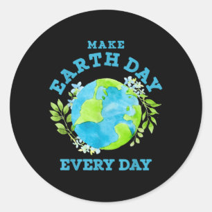 Planet Earth Day Every Day Climate Change Environm Classic Round Sticker