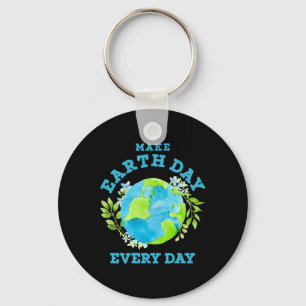 Planet Earth Day Every Day Climate Change Environm Key Ring