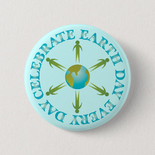 Planet Earth Day T-shirt Gift 6 Cm Round Badge