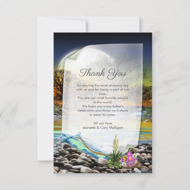 Planet Earth Element Thank You Card (Front)