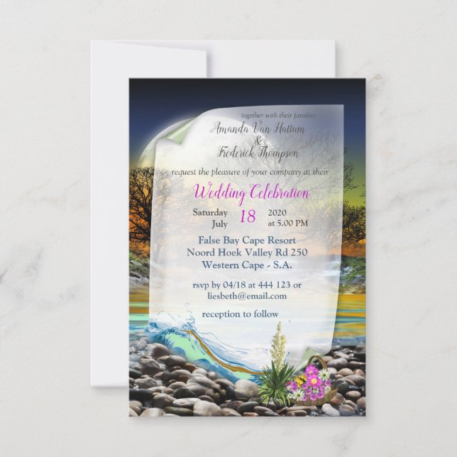 Planet Earth Element wedding invite (Front)
