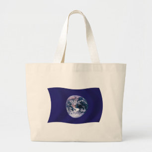 Planet Earth Flag Tote Bag