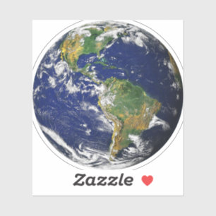 PLANET EARTH FROM SPACE 3” Sq. Laptop Skin Sticker