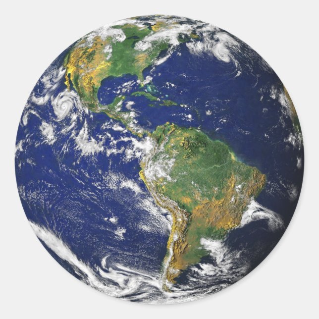 PLANET EARTH FROM SPACE Large Stickers (Front)