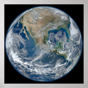 Planet Earth From Space Poster