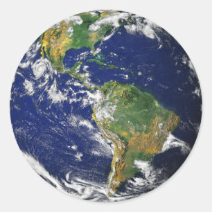 PLANET EARTH FROM SPACE Small Stickers