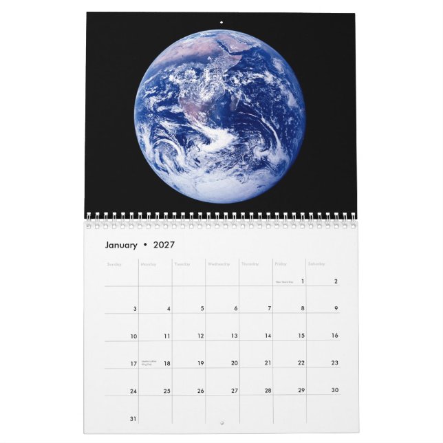 Planet Earth from Universe Calendar (Jan 2027)