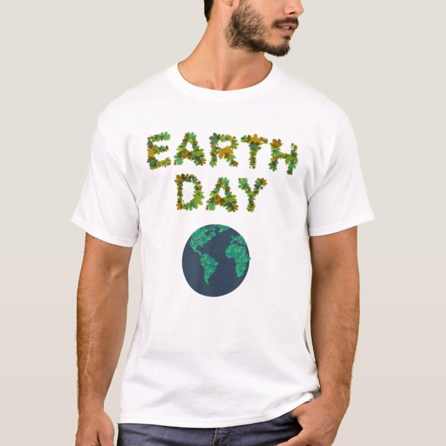 Planet Earth Globe Earth Day T-Shirt (Front)